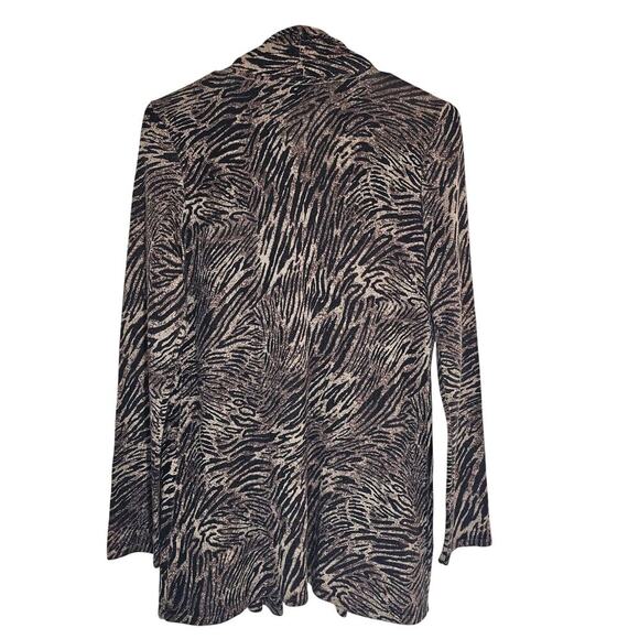 Classiques Entier Small Silk Cashmere Cardigan Animal Print  Mobwife Open  Soft - Picture 7 of 7
